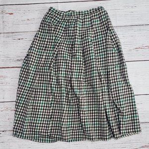 Pendleton Green and Black Plaid Skirt